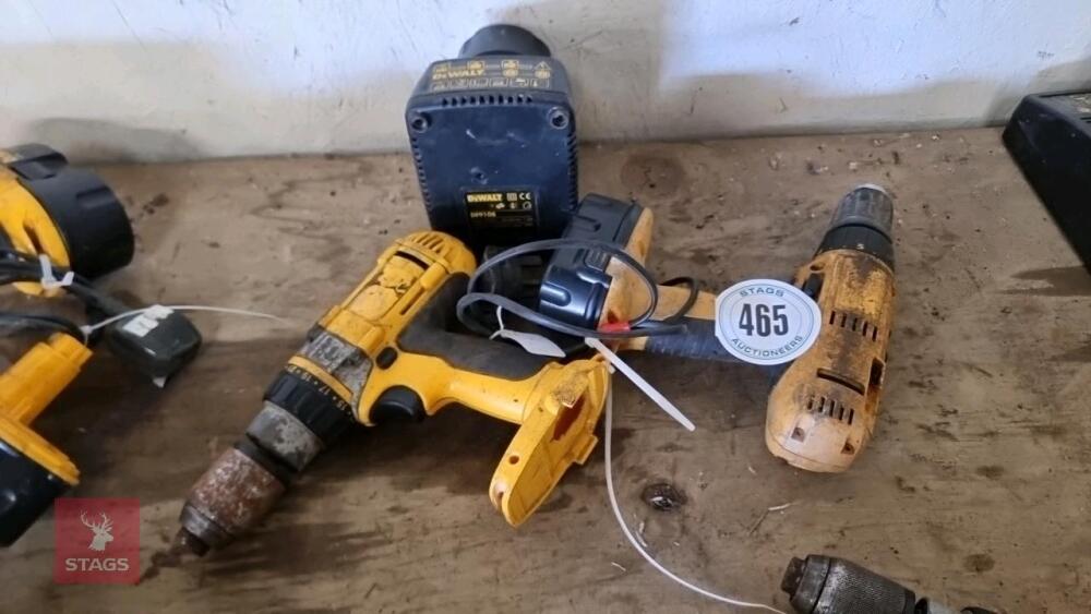 2 DEWALT DRILL, 2 BATTERIES AND CHARGER