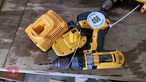 DEWALT DRILL, 2 BATTERIES AND CHARGER