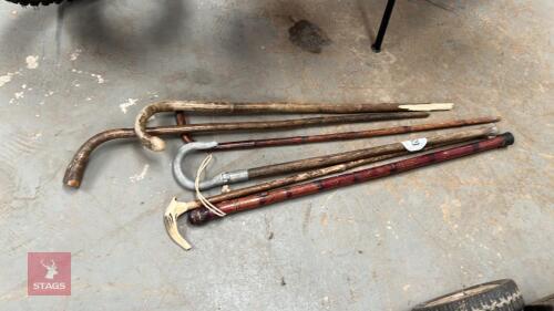 5 WALKING STICKS