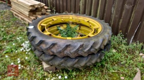 PAIR OF 9.5R44 ROW CROP WHEELS AND TYRES