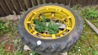 PAIR OF 9.5R44 ROW CROP WHEELS AND TYRES - 2