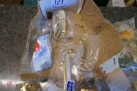 BOX OF BRASS DOOR FURNITURE & FITTINGS - 2