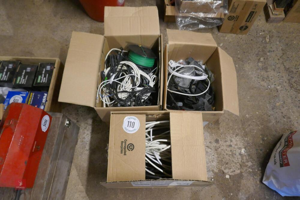 3 X BOXES OF MIXED ELECTRIC CABLE