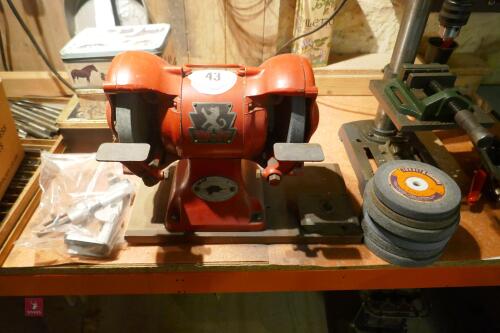 WOLF BENCH GRINDER & 7 SPARE STONES