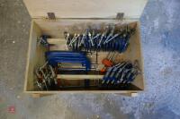 WHEELED BOX OF 36 MIXED G CLAMPS - 7