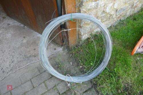 PART ROLL OF GALVANISED MILD STEEL WIRE