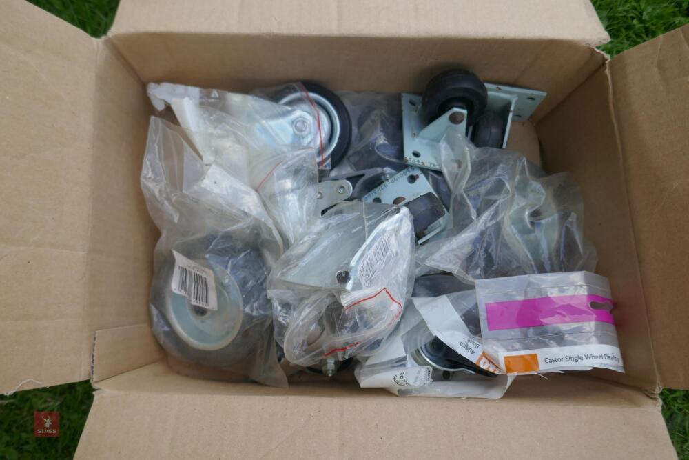 BOX OF CASTORS & WHEELS