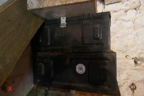 2 BLACK VINTAGE CHESTS