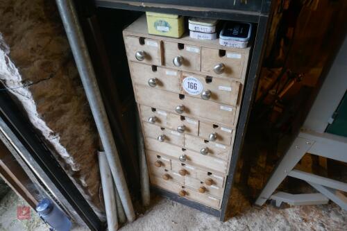 LARGE CHEST OF FIXINGS & FURNITURE