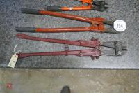 1 SET OF BOLT CUTTERS (SET WITH LOT NUMBER ON) - 2