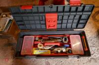 PLUMBING KIT IN LARGE PLASTIC TOOL BOX