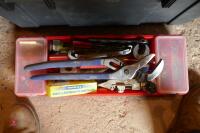 PLUMBING KIT IN LARGE PLASTIC TOOL BOX - 3