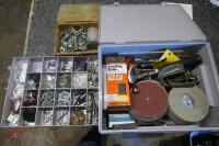 BOX OF SMALL TOOLS & WORKSHOP SUNDRIES - 8