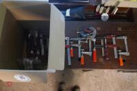 BOX OF APROX 17 SMALL CLAMPS - 4