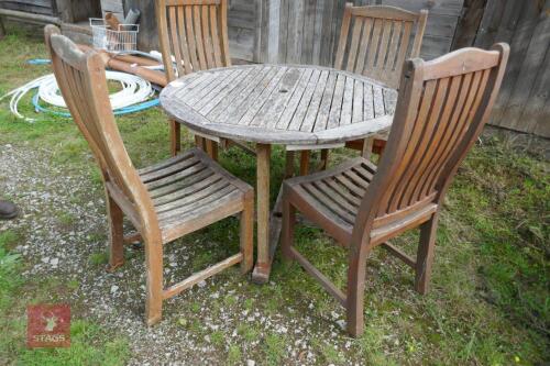 GARDEN TABLE + 4 CHAIRS