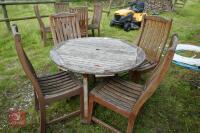 GARDEN TABLE + 4 CHAIRS - 6