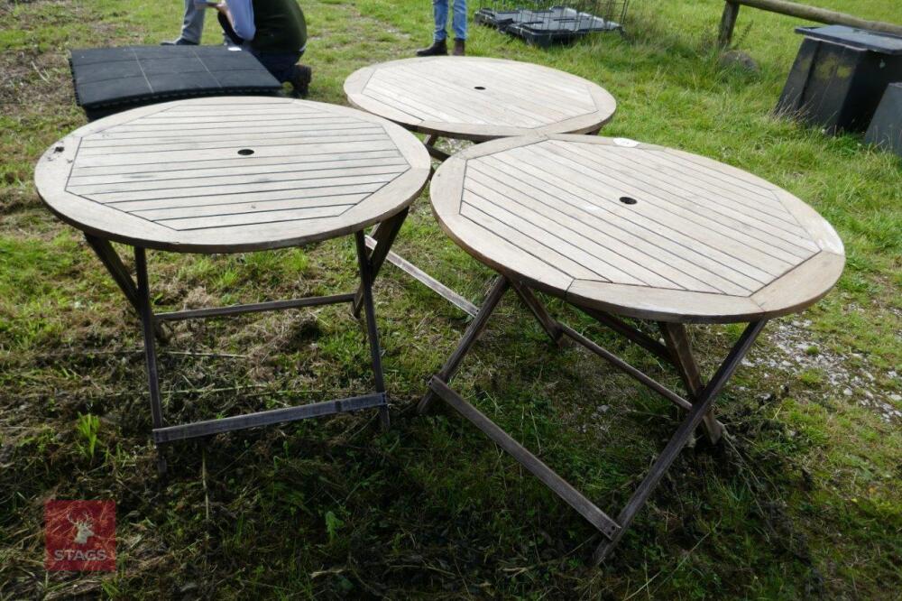 3 X GARDEN TABLES