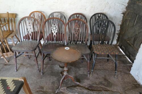 8 DINNING CHAIRS + TABLE