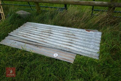 4 SHEETS OF GALVANISED TIN
