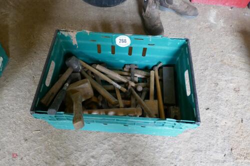 LARGE QTY OF MALLETS & HAMMERS