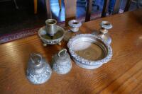 QTY PEWTER STYLE ORNAMENTS - 4