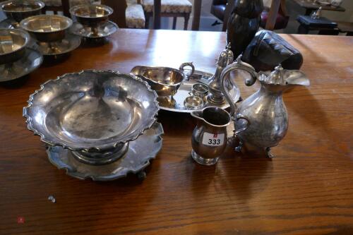 QTY SILVER PLATE CONDIMENTS