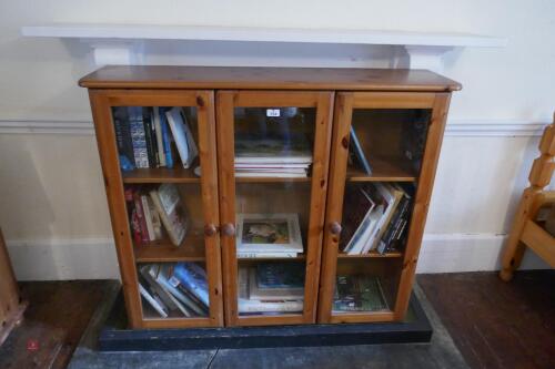 DISPLAY CABINET & BOOKS