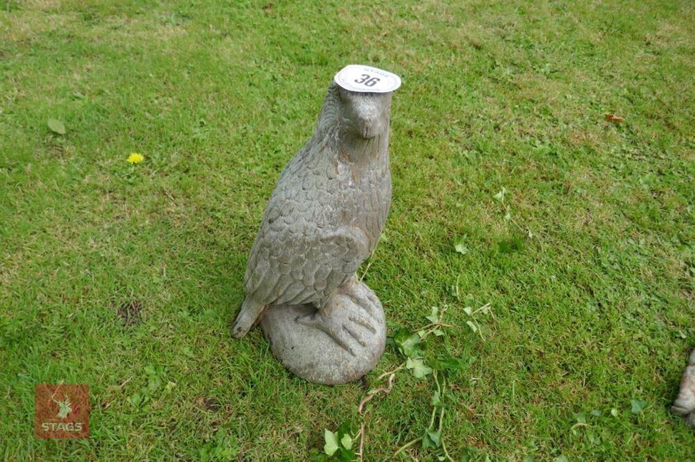 WOODEN EAGLE SCULPTURE