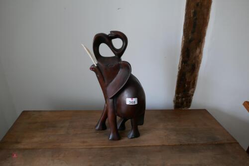 WOODEN ELEPHANT FIGURINE