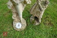 2 X DECORATIVE STONE FIGURINES - 2