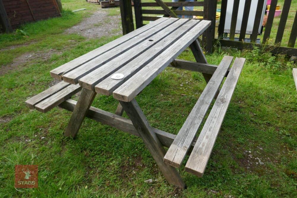 59'' X 21'' PICNIC TABLE