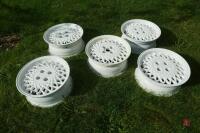 1980S SET OF 5 ALLOY WHEEL CENTRES