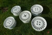 1980S SET OF 5 ALLOY WHEEL CENTRES - 3