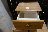 3 X PINE BED SIDE TABLES - 3