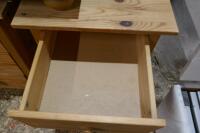 3 X PINE BED SIDE TABLES - 5