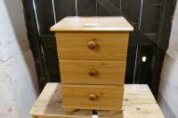 3 X PINE BED SIDE TABLES - 6