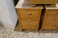 3 X PINE BED SIDE TABLES - 7