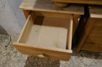 3 X PINE BED SIDE TABLES - 8