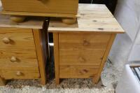 3 X PINE BED SIDE TABLES - 9