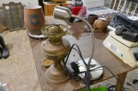 BRASS LAMP AND WEIGHTS - 3