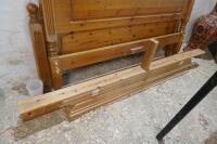 PINE DOUBLE BED FRAME - 4