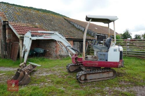 2007 TAKEUCHI TB016 1.6T MINI DIGGER