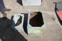 2 SMALL GALV RIVETED HEADER TANKS - 5