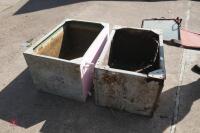 2 LRG GALV RIVETED HEADER TANKS - 3