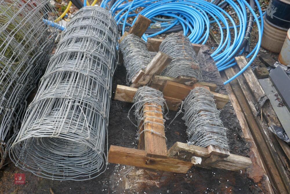 QTY OF BARBED & STOCK WIRE