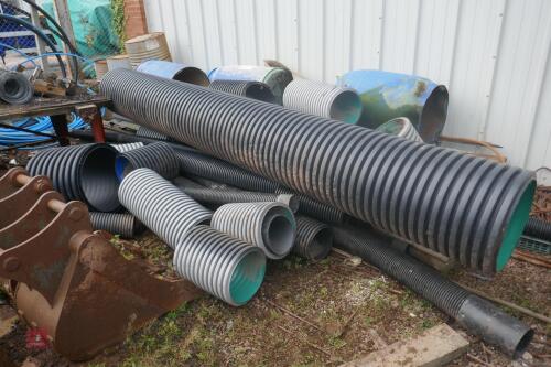 LARGE ASSORTMENT OF DRAINAGE PIPE