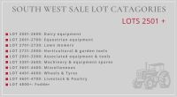 SOUTH WEST SALE LOT CATEGORIES