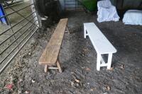 2 WOODEN BENCHES - 2