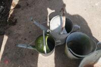 GALV BUCKET, BATH & 3 WATERING CANS - 6