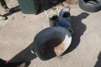 GALV BUCKET, BATH & 3 WATERING CANS - 8